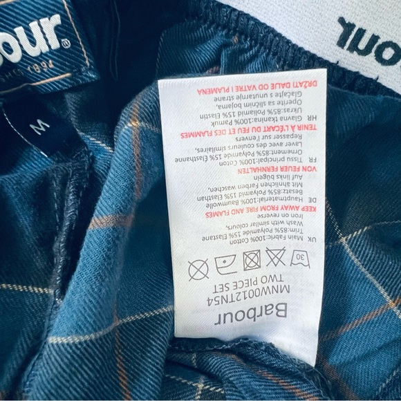 NWOT Barbour, Doug 2-Piece Pajama Set, Midnight Tartan, M - Picture 10 of 11